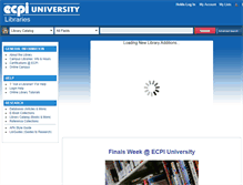 Tablet Screenshot of ecpilibrary.sirsi.net